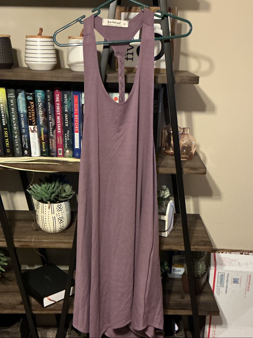 Three Bird Nest Racerback Braided Back Swing Dress Size M